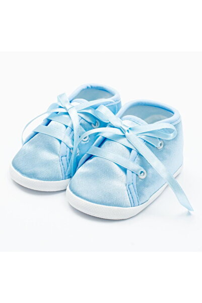 NEW BABY SHOP Baby satin booties New Baby blue 12-18 m, size 6-18 m