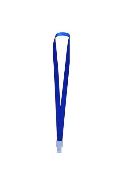 Kejea Lanyard textil, 15mm latime,spring clip, - albastru