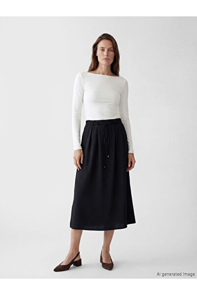 LC Waikiki تنورة مطرزة بحزام على شكل حرف A من Freezen Store