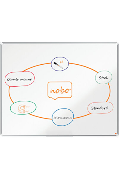 Nobo Premium Plus board, lacquered steel, 150x120 cm, magnetic, includes mark...