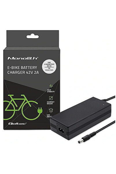 Qoltec Charger for e-bike batteries 36V-42V 2A 5.5x2.1