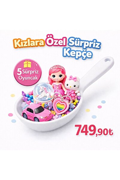 MODEL HEDİYELİK Kızlara Özel Sürpriz Kepçe 5 Adet ürün ( Model Araba içinde)
