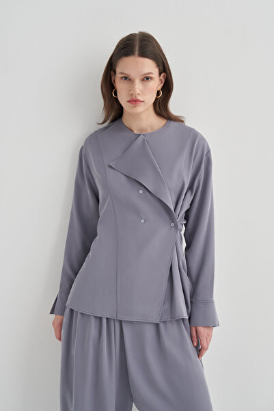 VESNA Çapraz Kruvaze Yaka Bluz