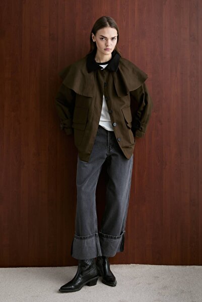 mavi limon Pelerinli Parka