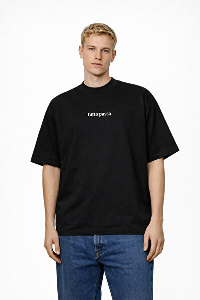 Compostela Unisex Women Men Unisex Tutto Passo Text Printed on Front Oversize...