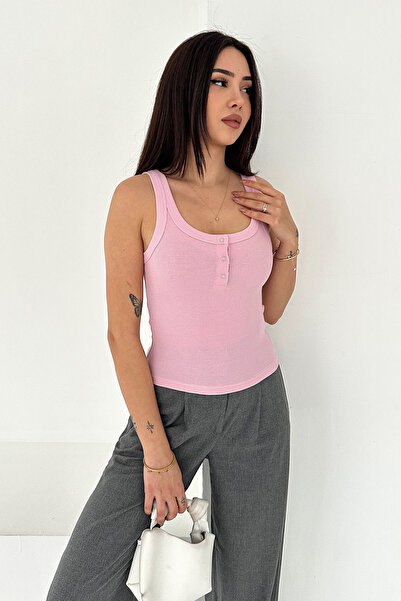 Noa&Noa Women's Corded Fabric Strap Tank Top – Casual Stylish Tank Top with B...