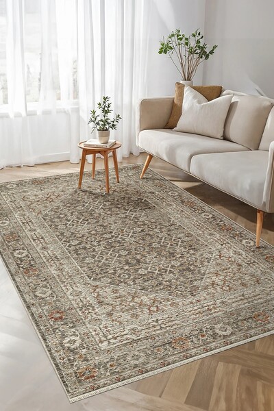 Neşem Halı Boutique Lavınıa LA011 Çok Renkli Hav Toz Vermez Halı Makine Halısı