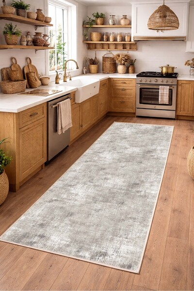 VOPTEKS Vizon Halı Mutfak Halısı Makinede Yıkanabilir Halı Kaymaz Taban Halı