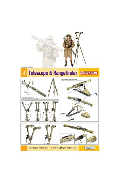 Dragon 75022 1/6 Scale, Telescope and Rangefinder, Plastic Model Kit