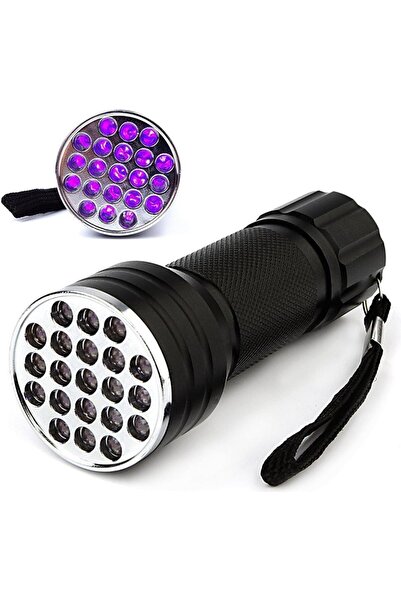 Pretify UV Mor Işık El Feneri Taşınabilir 21 Ledli Ultraviyole Fener Para Bak...