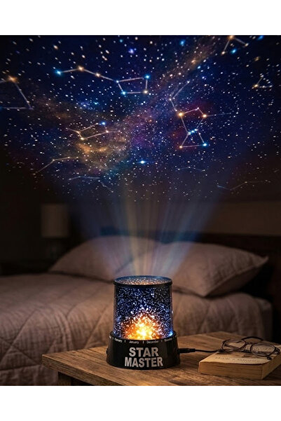 PAZAR DÜNYASI Star Projektör Gece Lambası Tavana Yıldız Yansıtan LED Işık - L...