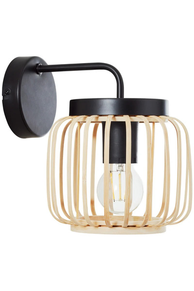 Inspire Απλίκα τοίχου Pecan, 1 x E27, 50W, Μπαμπού μπεζ