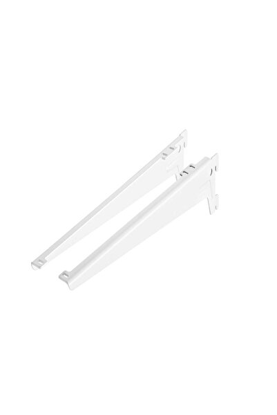 OEM Απλά στηρίγματα ραφιών σε ράγα, 380 mm, λευκά (σετ 2 τεμαχίων)