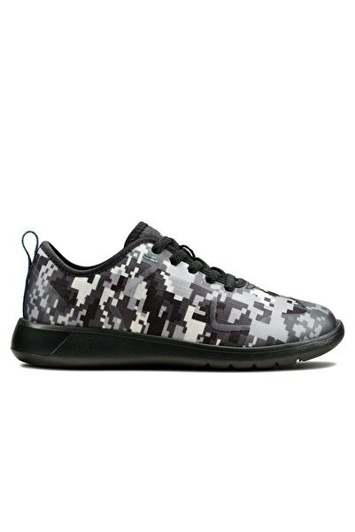 CLARKS Teniși copii - Scape Soar K Black Camo - mărime 29 - Negru alb textil ...