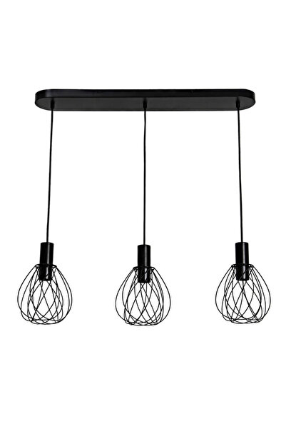 Inspire Κρεμαστό Merone, 3 x E27, 60 W, μαύρο