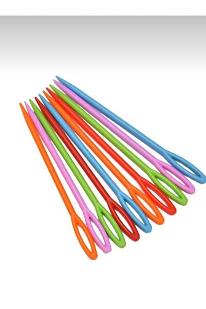 atlas hobi 9 cm Plastik İp Geçirme İğnesi – Büyük Gözlü Karışık Renk El İşi İ...