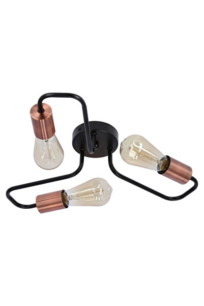 OEM Πολυέλαιος Herpe, 3 x E27, 40 W, μαύρος