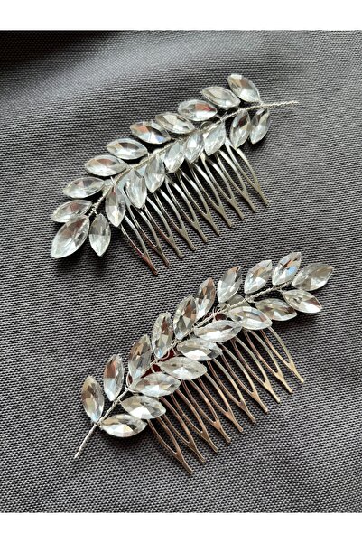 Bridal Hair Comb with Crystal Gemstone – Double Bridal Hair Clip Wedding Engagement Wedding Puerperant Hair Accessory