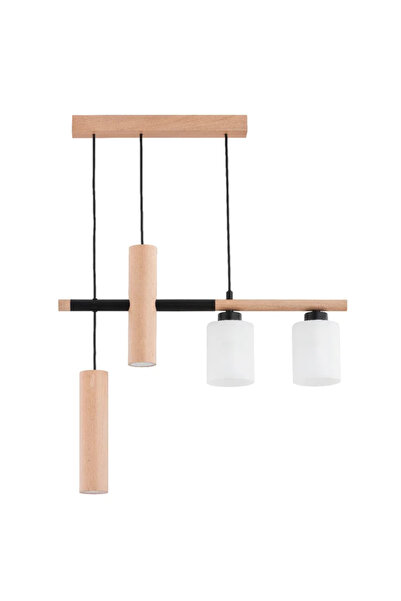 OEM Πολυέλαιος Nimir, 2 x E27, 15 W, 2 x GU10, 10 W, 60cm, ξύλο