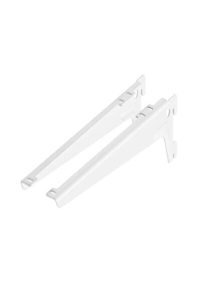 OEM Απλές βάσεις ραφιών σε ράγα, 230 mm, λευκές (σετ 2 τεμαχίων)