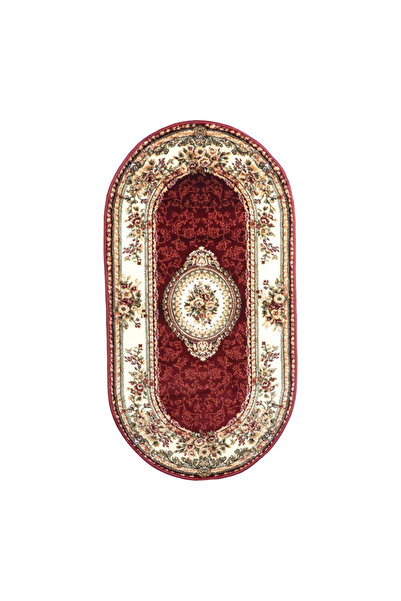 OEM Χαλί Lotos, πολυπροπυλένιο, 60 x 110 εκ., κλασικό σχέδιο, κόκκινο, οβάλ