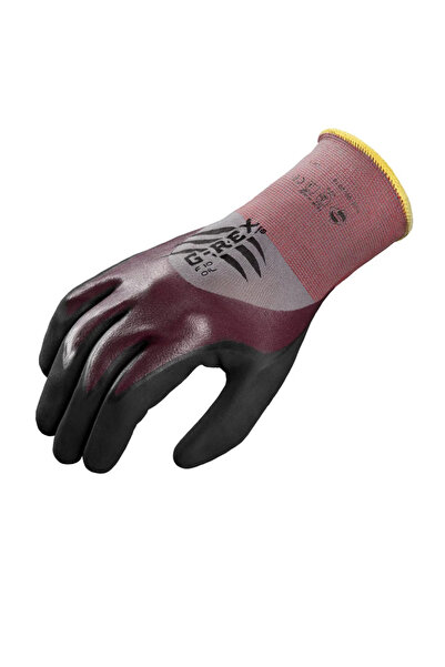OEM F10 OIL protective gloves, nitrile, size 9 (L), black/purple