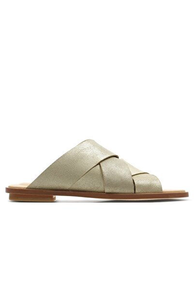 CLARKS Women's Slipper - Willow Art - size 36 - Silver Genuine Leather - Cush...