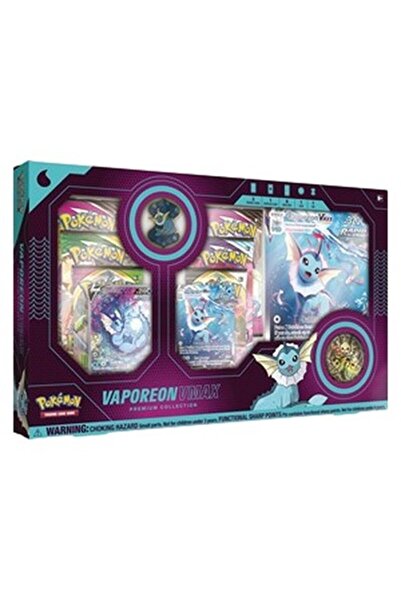 Pokemon Colecția Vaporeon VMAX Premium, versiunea SUA