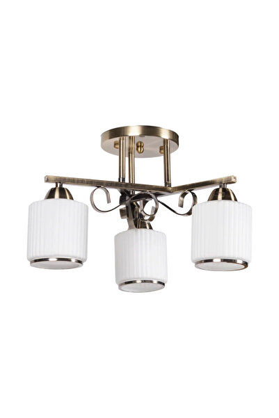 OEM Полилей Milky, 3 x E27, 60 W, IP20, месинг, бял