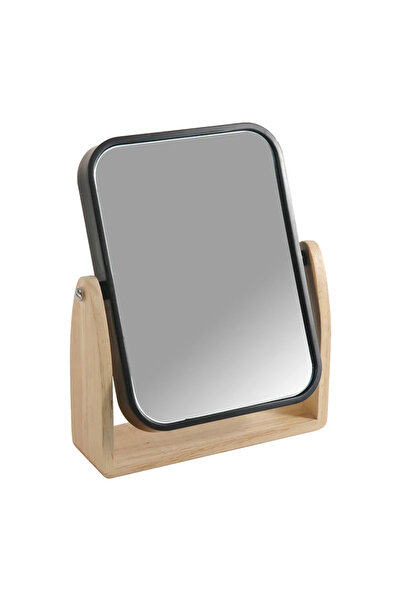 sensea Scandi cosmetic bathroom mirror, 15 x 19.5 cm, black