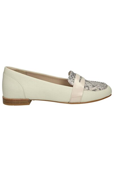 CLARKS Mocasini de damă - Festival Grace - mărime 37 - alb piele naturală - t...