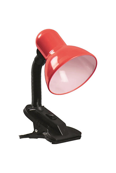 OEM Επιτραπέζιο φωτιστικό με κλιπ, Κλασικό, 1 x E27, 60 W, κόκκινο
