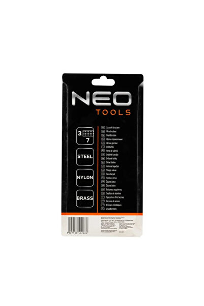 OEM Neo wire brush, set of 3 pieces, steel, copper and nylon