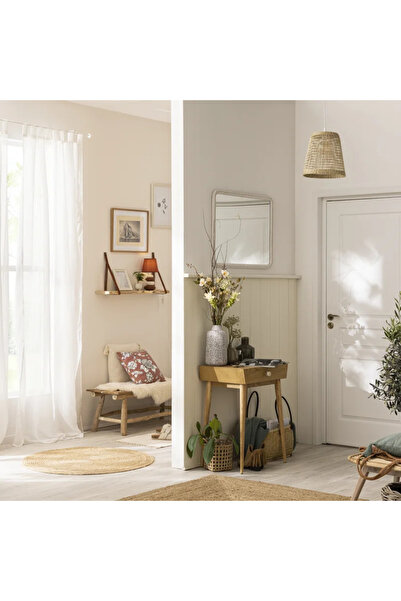 Inspire Abby curtain, 140 x 280 centimeters, with ties, Solid Color, white