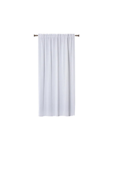 OEM Κουρτίνα 290 x 260 εκατοστά Zoja, Μονόχρωμο σχέδιο, με κουρτίνα, λευκό