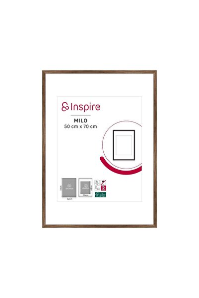 Inspire Κορνίζα Milo, 50 x 70 εκ., καρυδιά