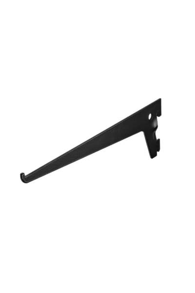 OEM Απλή στήριξη ραφιού σε ράγα, 250 mm, μαύρη