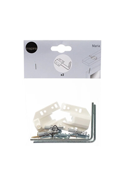 Inspire Set 2 console perete sina PVC Maria, alb/gri