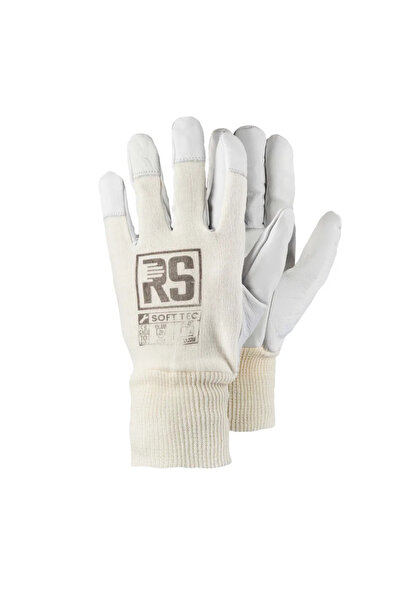 OEM Protective gloves, SOFT TEC, natural Leather and Cotton, size 9 (L), crea...