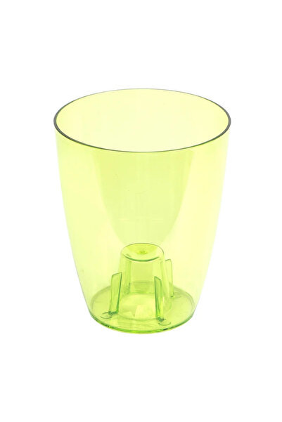 OEM Μάσκα Coubi σε σχήμα γλάστρας με ορχιδέα, πλαστική, Ø 13 cm, πράσινη