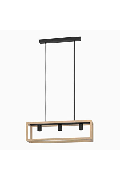 Inspire Κρεμαστό φωτιστικό Elgort, 3 x E27, 40W, μαύρο ξύλο