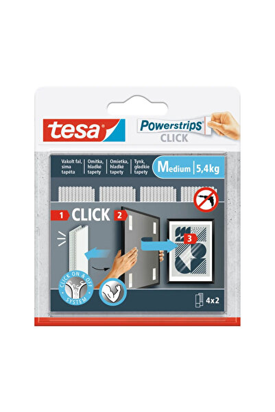 OEM Велкро лента Powerstrips, за средно тежки картини, макс. 5,4 кг, бяла (ко...