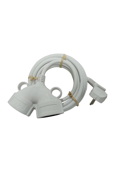 Lexman Καλώδιο επέκτασης Lexman, 2 υποδοχές, 3 x 1,5 mmp, 5 μέτρα, λευκό