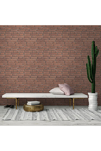 Inspire Ταπετσαρία βινυλίου Inspire, μοτίβο τούβλου, πορτοκαλί, ρολό 10 x 0,5...