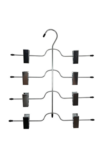 Spaceo Κρεμάστρα Spaceo, με κλιπς φούστας, μεταλλική, Μ 33 cm, μαύρη