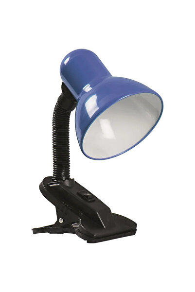OEM Lampa de birou cu clips, Clasic, 1 x E27, 60 W, albastru