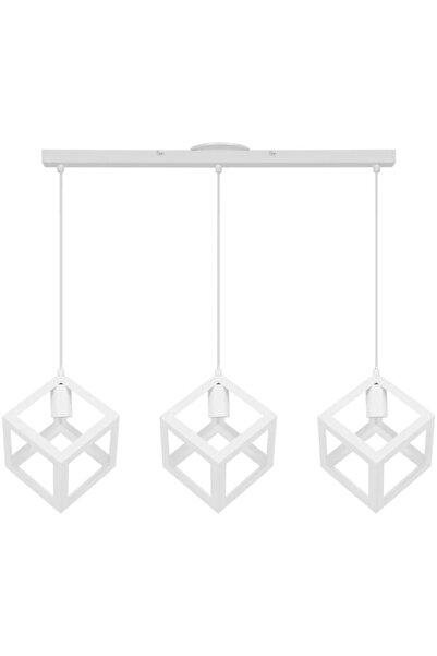 Inspire Κρεμαστό φωτιστικό από κόντρα πλακέ, 3 x E27, Μ 70 cm, λευκό