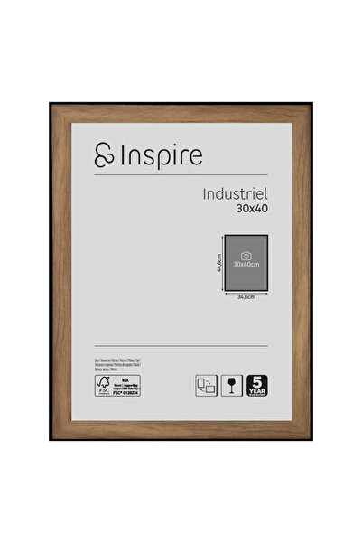 Inspire Βιομηχανική κορνίζα φωτογραφιών, 30 x 40 εκ., πλαστική, καφέ