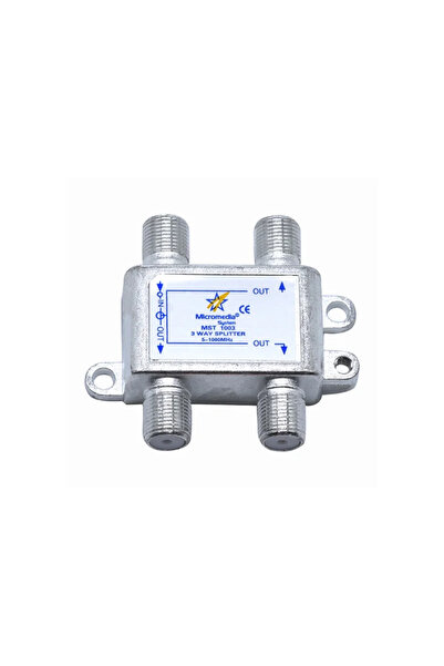 OEM MST1003 splitter, with one input and 3 outputs, metal, silver
