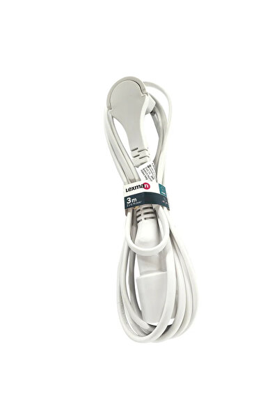 Lexman Καλώδιο επέκτασης Lexman, IP20, 1 υποδοχή, 2 x 0,75 mmp, 3 μέτρα, λευκό